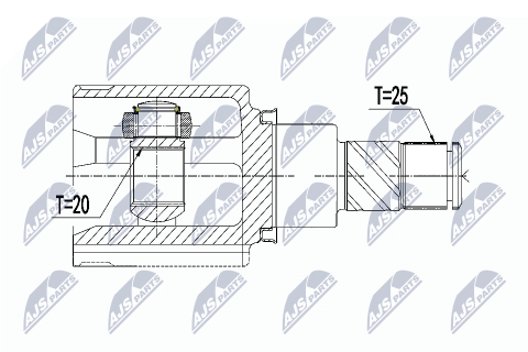 Комплект шарнірів, приводний вал Nissan Micra K13 1.2