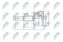 Комплект шарнірів, приводний вал Nissan Navara D40