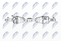 Приводной вал Nissan Primera P12 1.9Dci 02-