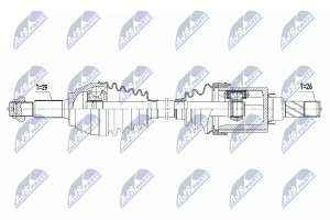 Приводний вал Nissan Qashqai 1.2Dig-T,1.5Dci 13-, Juke 1.2Dig-T 14-, 1.5Dci 10-
