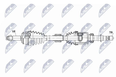 Приводной вал Nissan Qashqai 1.5Dci 13-, Renault Kadjar 1.5Dci 15- Приводной вал Nissan Qashqai 1.5Dci 13-, Renault Kadjar 1.5Dci 15-
