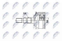 Комплект шарнірів, приводний вал Opel Astra K 15-