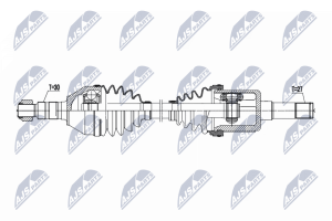 Приводний вал Opel Eng. 1.9Cdti 150Km Vectra C 04-, Signum 04-, Saab 9-3 04-, Cadillac Bls 06-