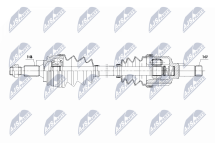 Приводний вал Peugeot 3008 16-, 5008 16-, 508 18-, Citroen C4 Picasso,Grand Picasso, 13-, Spacetourer,Grand Spacetourer 18-, Opel Grandland,X 17-