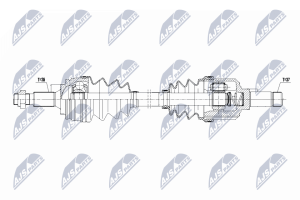 Приводний вал Peugeot 3008 16-, 5008 16-, 508 18-, Citroen C4 Picasso,Grand Picasso, 13-, Spacetourer,Grand Spacetourer 18-, Opel Grandland,X 17-