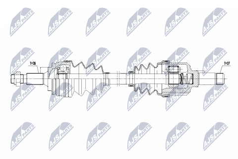 Приводний вал Peugeot 3008 16-, 5008 16-, 508 18-, Citroen C4 Picasso,Grand Picasso, 13-, Spacetourer,Grand Spacetourer 18-, Opel Grandland,X 17-
