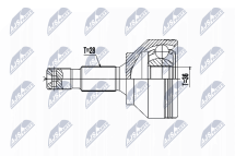 Комплект шарнірів, приводний вал Peugeot 508 2.0Hdi Hybrid 10-, 508 2.0Hdi Rxh 10-
