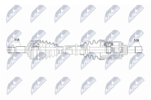 Приводной вал Peugeot E-2008 19-, Citroen E-C4 20-, E-C4X 22-, Opel Mokka-E 20-, Ds3,Crossback E-Tense 19-