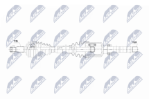 Приводний вал Peugeot E-2008 19-, Citroen E-C4 20-, E-C4X 22-, Opel Mokka-E 20-, Ds3,Crossback E-Tense 19-