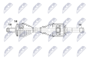 Приводний вал Range Rover L322 02-, Range Rover Sport L320 05-