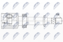 Комплект шарнірів, приводний вал Renault Clio Iv 1.5Dci 14-, Dacia Logan 1.5Dci 13-