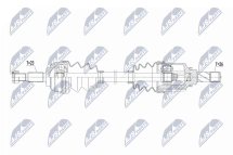 Приводной вал Renault Kangoo 1.6,1.5Dci 08-, Megane Ii 1.4,1.6,1.5Dci 03- .Lewa,Mtm5