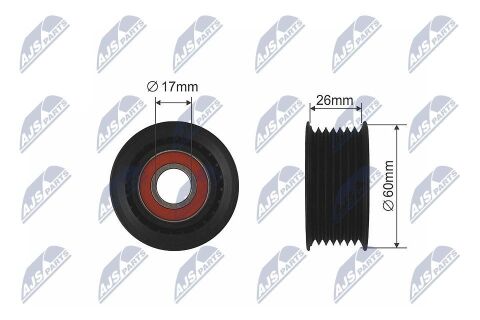 Відвідний/напрямний ролик, поліклиновий ремінь Suzuki Grand Vitara Ii 1.9D 10.05-02.15
