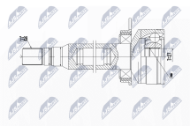 Комплект шарнірів, приводний вал Volvo 2Wd Xc60 2.0D4 13-16, 2.0T5 15-17, 3.0T6 13-17