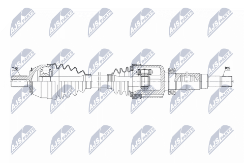 Приводной вал Volvo S60Ii,V60 T3,T4,T4F 10-, S80Ii,V70Iii T4,T4F 06-
