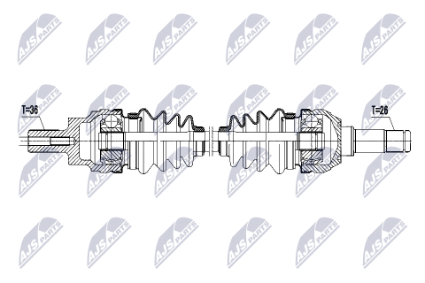 Приводной вал Volvo Xc90 2.5T Awd 02-, D5 Awd 02- Приводной вал Volvo Xc90 2.5T Awd 02-, D5 Awd 02-