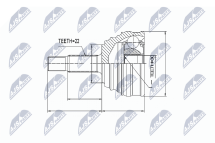 Комплект шарнірів, приводний вал Vw Polo 1.6I, 1.4Tdi 99-, Lupo 1.6I, 1.4Tdi 99-