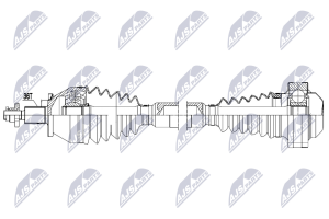 Приводний вал Vw Polo 1.9Tdi 130Km 03-, Skoda Fabia I Rs 1.9Tdi 130Km 03-, Seat Ibiza