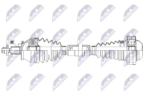 Приводний вал Vw Polo 1.9Tdi 130Km 03-, Skoda Fabia I Rs 1.9Tdi 130Km 03-, Seat Ibiza