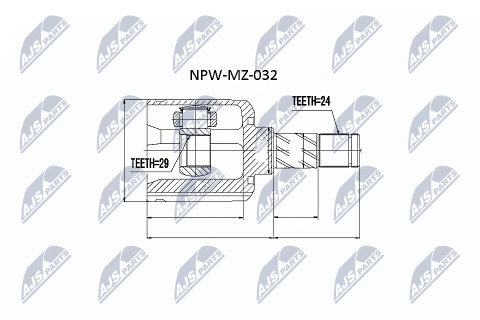 Комплект шарнірів, приводний вал Mazda 323 Bj 1.8,1.9,2.0D 98-04, Premacy 1.8,2.0,2.0D 99-05 Комплект шарнірів, приводний вал Mazda 323 Bj 1.8,1.9,2.0D 98-04, Premacy 1.8,2.0,2.0D 99-05