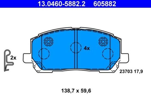 Гальмівнi колодки дисковi Lexus RX300 00-> Гальмівнi колодки дисковi Lexus RX300 00->
