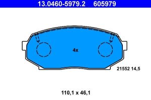 Гальмівні колодки дисковi перед. Mazda MX-5 I 1.6 01.89-01.94