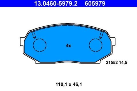 Гальмівні колодки дисковi перед. Mazda MX-5 I 1.6 01.89-01.94