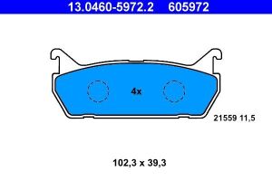 Гальмівні колодки дискові задні Mazda 323 , 6, Mx-5 I Suzuki Baleno 1.3-2.3 06.89-12.06