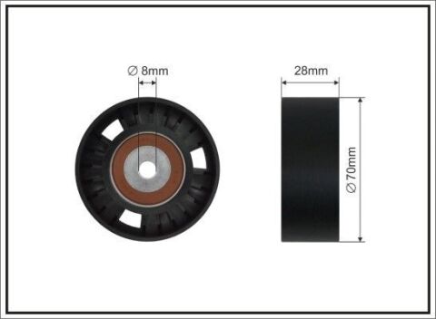 Ролик паска приводного Audi A4 1.9TDI, 2.0TDI 01- (70x8x28) Ролик паска приводного Audi A4 1.9TDI, 2.0TDI 01- (70x8x28)