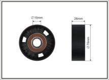Ролик ремня приводного BMW E46,39,38, X5 (70x17x26)