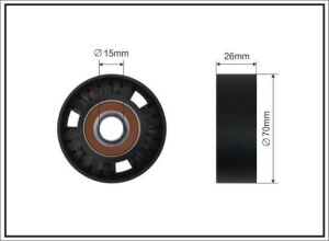 Ролик паска приводного BMW E46,39,38, X5 (70x17x26)