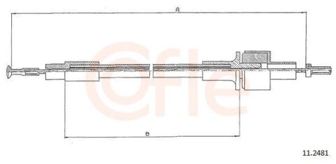 Трос зчеплення Ford Sierra 1,3/1,6 Трос зчеплення Ford Sierra 1,3/1,6