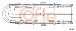 Трос ручнiка Ford Transit 80-120 86-