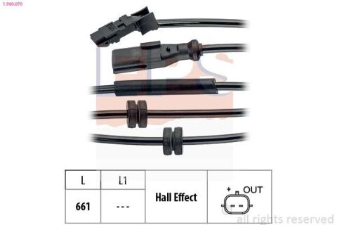 Датчик зад. ABS Renault Clio III/Modus 2004