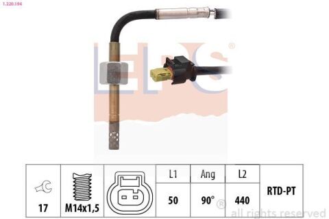 Датчик температури випускних газів MB OM642.852/OM642.853/OM642.854
