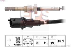 Датчик температури випускнх газів Fiat Bravo II 1.4/1.9D 06-14/Stilo 1.9D 01-08
