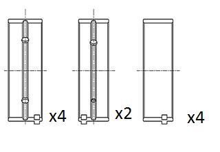 Вкладиши корiннi (.010") Ford 1.8D/TD/Tdci Вкладиши корiннi (.010") Ford 1.8D/TD/Tdci