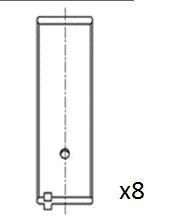 Вкладиши шатунні 0.50 Opel 1,6B -LZ/NZ/SV/SE 87-