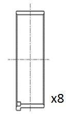 Вкладиші шатунні (+0.25) KIA SORENTO 2.5CRDi 06-11 HYUNDAI H-1 2.5CRDi 02- (дв.D4CB)