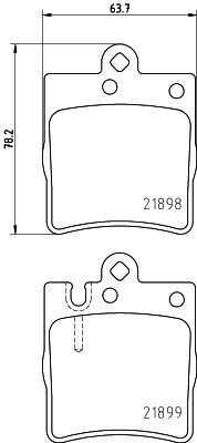 Гальмівнi колодки зад. DB CLC-Series (W203)/SLK-Series (W171)/CLK-Series (W209)/C-Series (W203)/E-Series (W210)/C-Series (W202) (93-11)