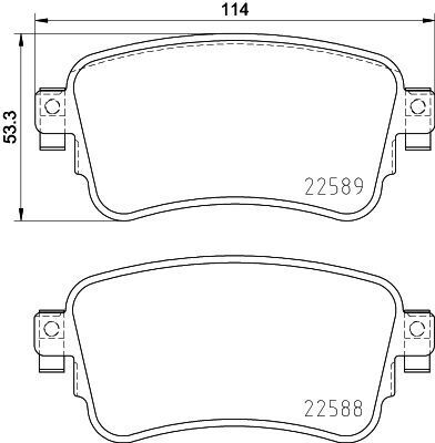 Гальмівні колодки Citroen Jumpy Opel Vivaro C, Zafira Peugeot Expert 1.5D-Electric 02.16- Гальмівні колодки Citroen Jumpy Opel Vivaro C, Zafira Peugeot Expert 1.5D-Electric 02.16-