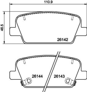 Гальмівні колодки дискові Hyundai Santa Fe 2.0D/2.2D/2.4 07.18-
