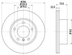 Диск тормозной перед. вентилируемый BMW 1(F20) "1,4-1,6" F "10
