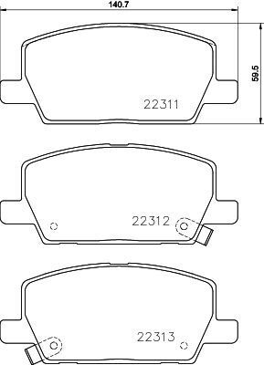 Колодки гальмівні (передні) Opel Insignia B 17-/ Mokka 12- (Mando) Q+ Колодки гальмівні (передні) Opel Insignia B 17-/ Mokka 12- (Mando) Q+