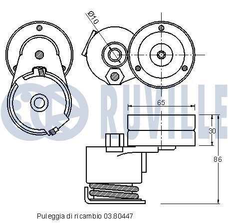 Натяжник паска приводного Mitsubishi, Nissan, Opel, Renault, Volvo 1,9DCI 01- Натяжник паска приводного Mitsubishi, Nissan, Opel, Renault, Volvo 1,9DCI 01-