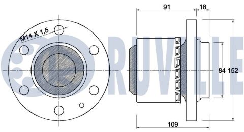 Підшипник ступиці перед. DB Sprinter/VW Crafter 06- 515/5T Підшипник ступиці перед. DB Sprinter/VW Crafter 06- 515/5T