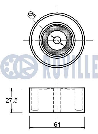 Ролик ремень приводной Opel Astra G/H/Vectra C 1.6/1.8 02- Ролик ремень приводной Opel Astra G/H/Vectra C 1.6/1.8 02-