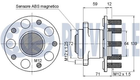 Ступиця зад. ABS+ Honda Accord 2.0/2.2i-DTEC/2.4 08-15