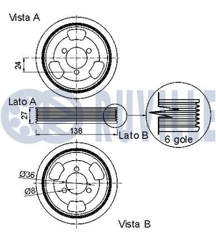 Шків колінвала BMW/Peugeot 208/308 SW 1.6 16V / Шків колінвала BMW/Peugeot 208/308 SW 1.6 16V /
