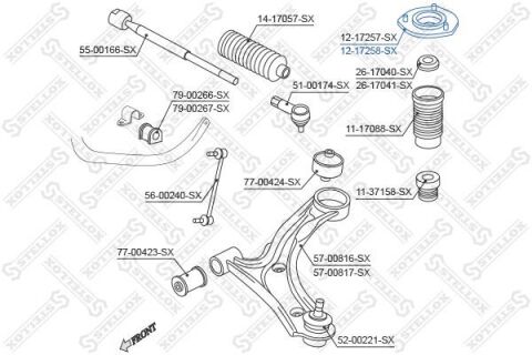 Опорна подушка перед. аморт. Suzuki Grand Vitara 05- Опорна подушка перед. аморт. Suzuki Grand Vitara 05-